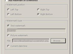 Watermark settings