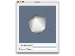 Icosahedron rendered with classical shader.