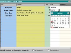 Form cell editor with calendar