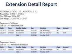 Extension Details report