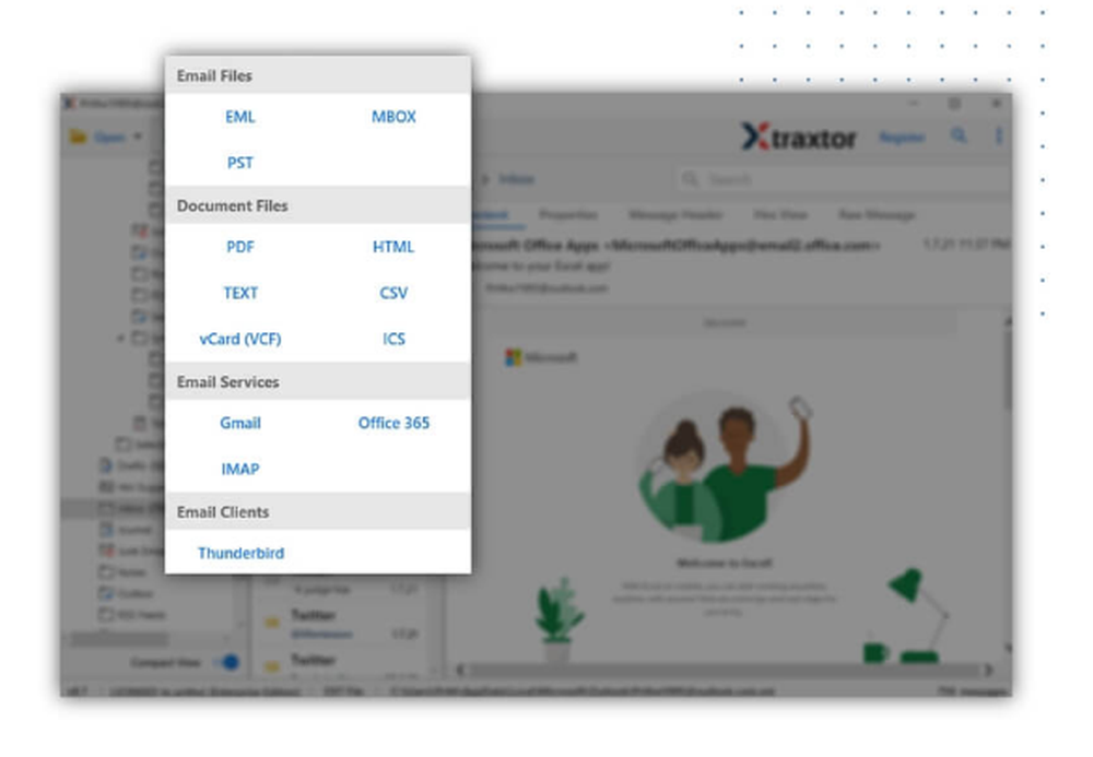 Xtraxtor Email Converter Screenshot 1