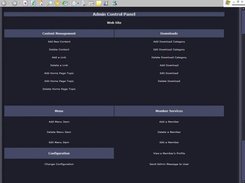 This is the Admin Panel as of 20/11/2004