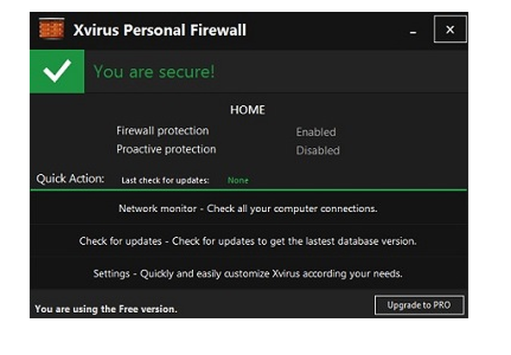 Xvirus Firewall Screenshot 1