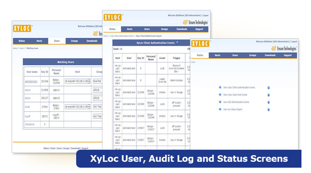 XyLoc Security Server Screenshot 1