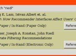 Search results window