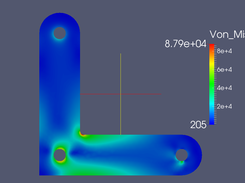 Von Mises stress in bracket