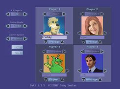 Player and Avatar Selection Screen
