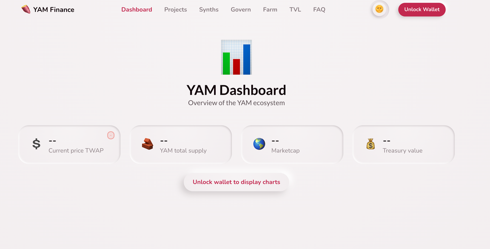 YAM Finance Screenshot 1