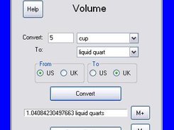 A screenshot of the volume conversion system in action.