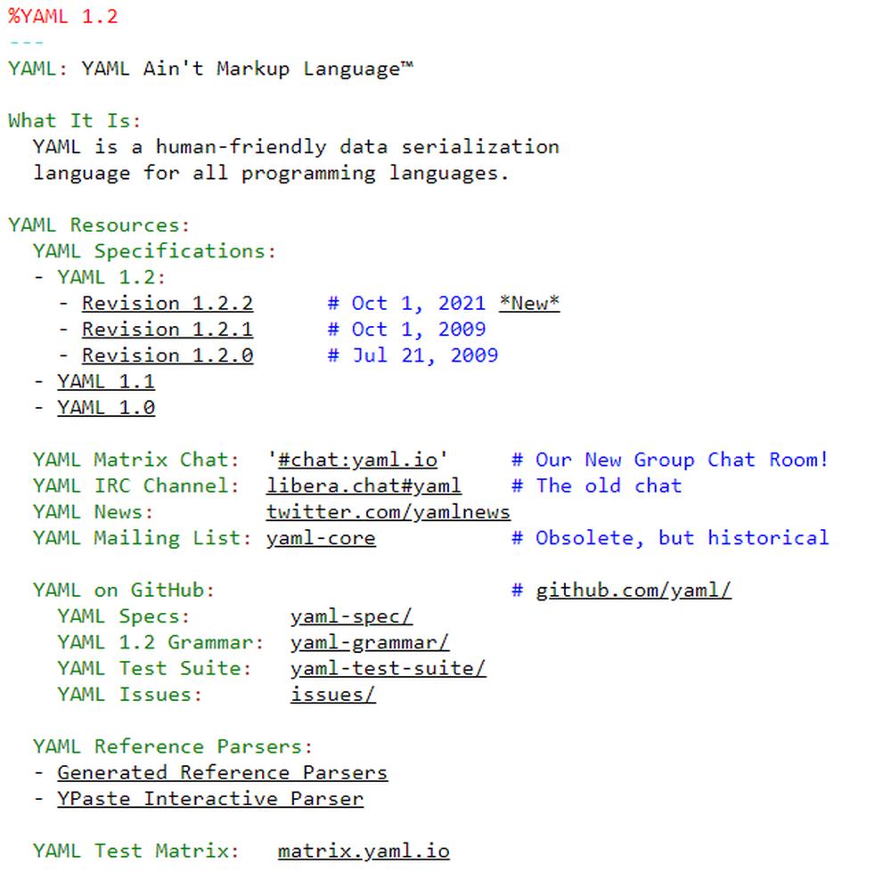 YAML Screenshot 1