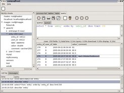 multiple query tabs, each with its result set