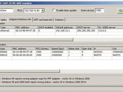 Local host module, adapters/interfaces info tab