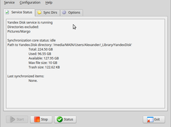 Service status tab page