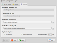 Options tab page