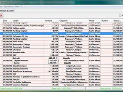 The transaction list