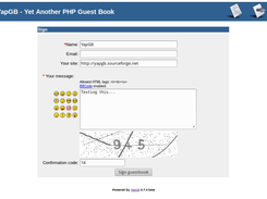Signing guestbook