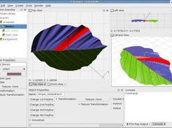 Copper beech leaf modelled using poly-line objects.