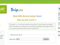 snip.cc  : A live site using YaSUS!