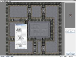 Map editor panel (with keybing dialog).