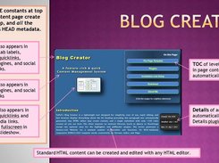 yBlog Creator page features
