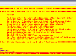 address list summary