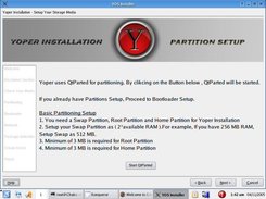 Yoper Installer - Partition Setup