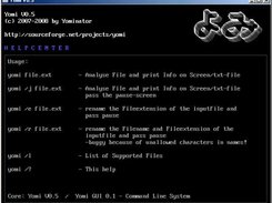 Yomi's Commandline Helpscreen