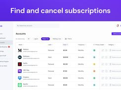 Easily monitor all paid subscriptions.