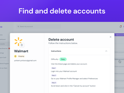 See all accounts connected to your email.