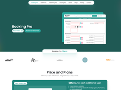 Booking pro Web page Screenshot 