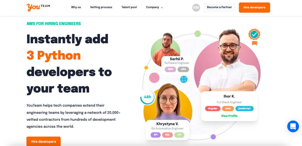 youteam.io main page