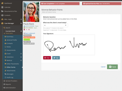 Custom form builder to collect information with signatures to assist in going paperless