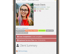 Juvenile Case Summary on a mobile device