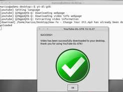 Successful download using YouTube-DL-GTK