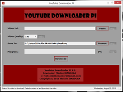 This is the single main interface. Here, You are required to click on the "Paste" button after having copied the URL of the video that you want to download from YouTube.  The URL of the video will be pasted automatically. The second, You are required to select the video quality according to its corresponding quality on YouTube.  The third, You are required to select the storage location.