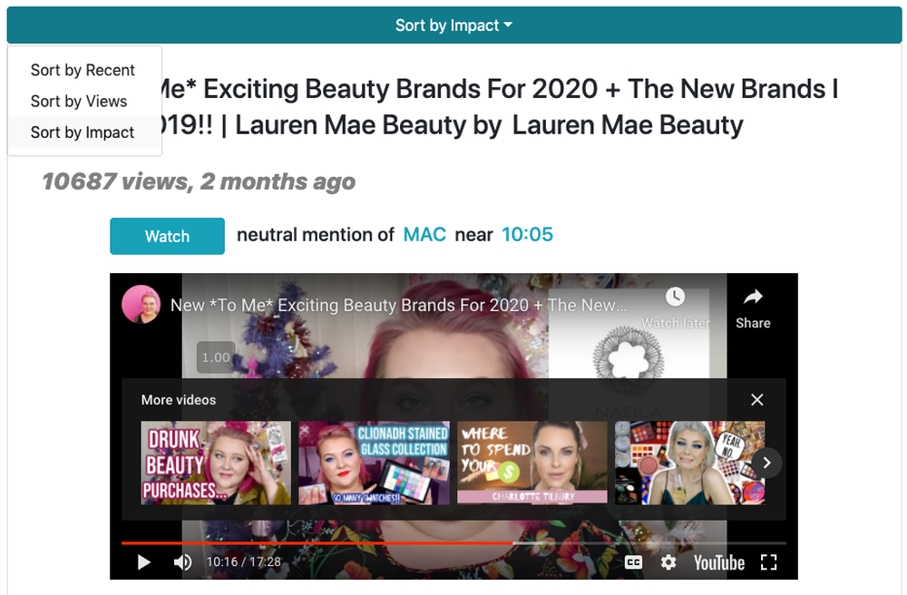 YouTube Mentions Screenshot 1