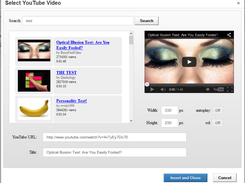 YouTube Search and Insert