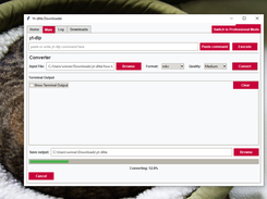 direct yt-dlp command and converter in yt-dlite