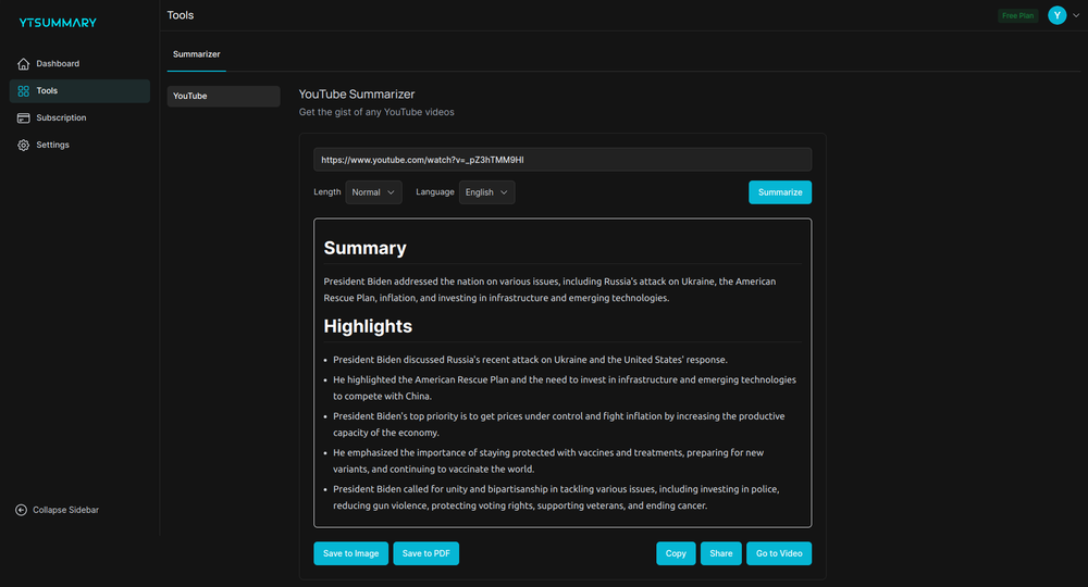 YTSummary Screenshot 1