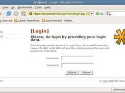 Login (using the secure https channel)
