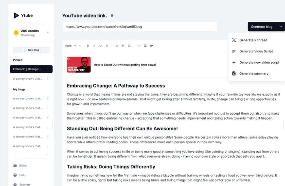 Ytube AI Screenshot 1