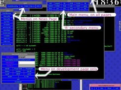 Several menus on one screen (usually on separate screens)