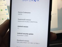 SuperiorOS GSI booted on Ginkgo device