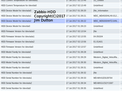 Display of multiple drives showing HDD info and temperture