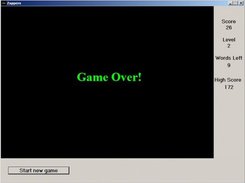 Zappers 1.1 -- Game Over screen