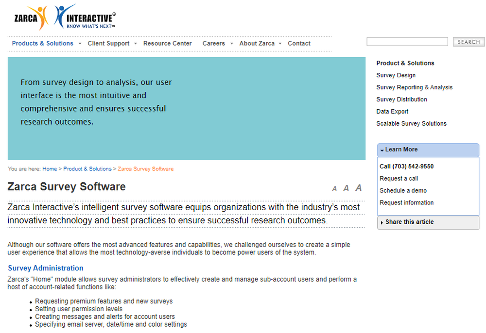 Zarca Survey Software Screenshot 1