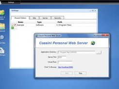 Settings and Cassini web server