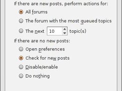 preferences, 'Action' tab - version 1.8.1 on Linux