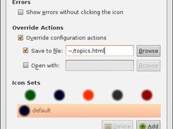preferences, 'Customisation' tab - version 1.8.1 on Linux