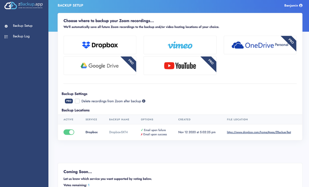 zBackup.app Screenshot 1
